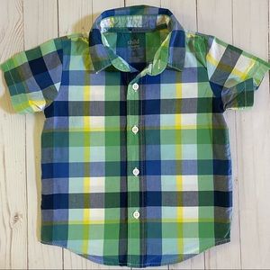Carter’s Toddler Boy Short Sleeve Plaid Shirt